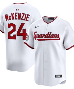 Triston McKenzie Cleveland Guardians Nike Home Limited Player Jersey - White