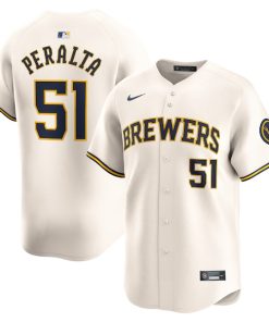 Freddy Peralta Milwaukee Brewers Nike Home Limited Player Jersey - Cream