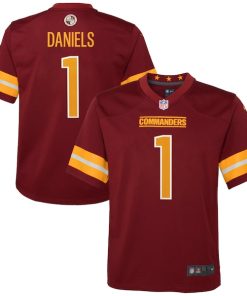 Jayden Daniels Washington Commanders Nike Youth 2024 NFL Draft First Round Pick Player Game Jersey - Burgundy