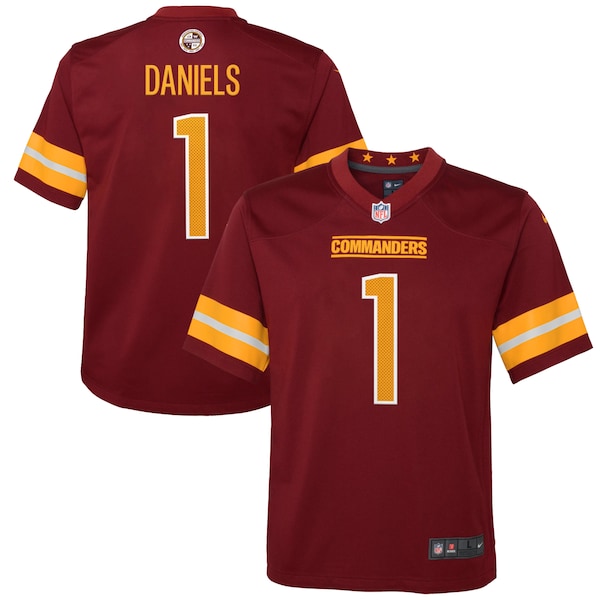 Jayden Daniels Washington Commanders Nike Youth 2024 NFL Draft First Round Pick Player Game Jersey - Burgundy
