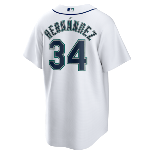 Felix Hernandez Seattle Mariners Nike Home Retired Player Replica Jersey - White - Image 3