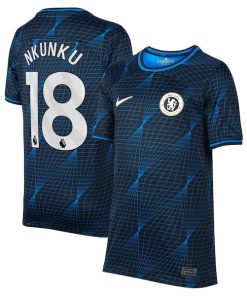 Christopher Nkunku Chelsea Nike Youth 2023/24 Away Stadium Replica Player Jersey - Navy