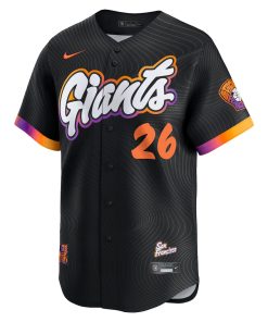 Alternative view of Matt Chapman San Francisco Giants Nike 2025 City Connect Limited Jersey - Anthracite