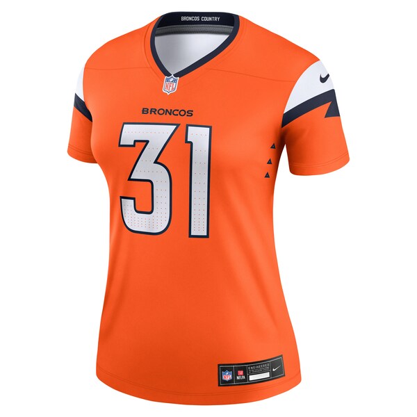 Justin Simmons Denver Broncos Nike Women's Legend Jersey - Orange - Image 3