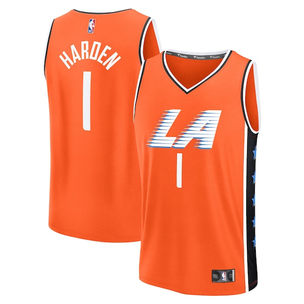 James Harden LA Clippers 2025/26 City Edition Fast Break Jersey - Orange