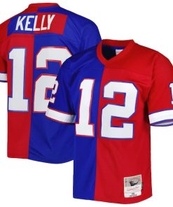 Jim Kelly Buffalo Bills 1990 Split Legacy Replica Jersey - Royal/Red