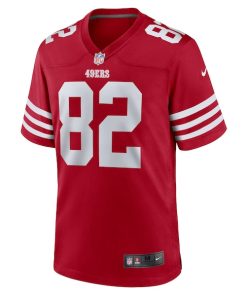 Alternative view of Eric Saubert San Francisco 49ers Nike Team Game Jersey -  Scarlet