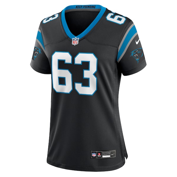 Austin Corbett Carolina Panthers Nike Women's Team Game Jersey - Black - Image 2