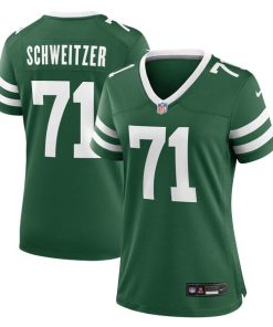 Wes Schweitzer New York Jets Nike Women's Team Game Jersey - Legacy Green