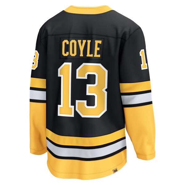Charlie Coyle Boston Bruins 100th Anniversary Premier Breakaway Player Jersey - Black - Image 3