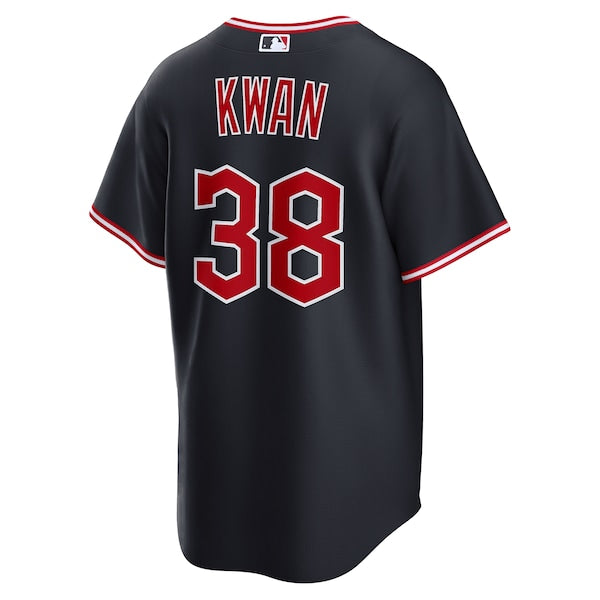 Steven Kwan Cleveland Guardians Nike Alternate Replica Jersey - Navy - Image 2
