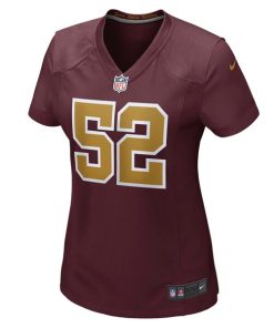 Alternative view of Jamin Davis Washington Football Team Nike Women's Game Jersey - Burgundy