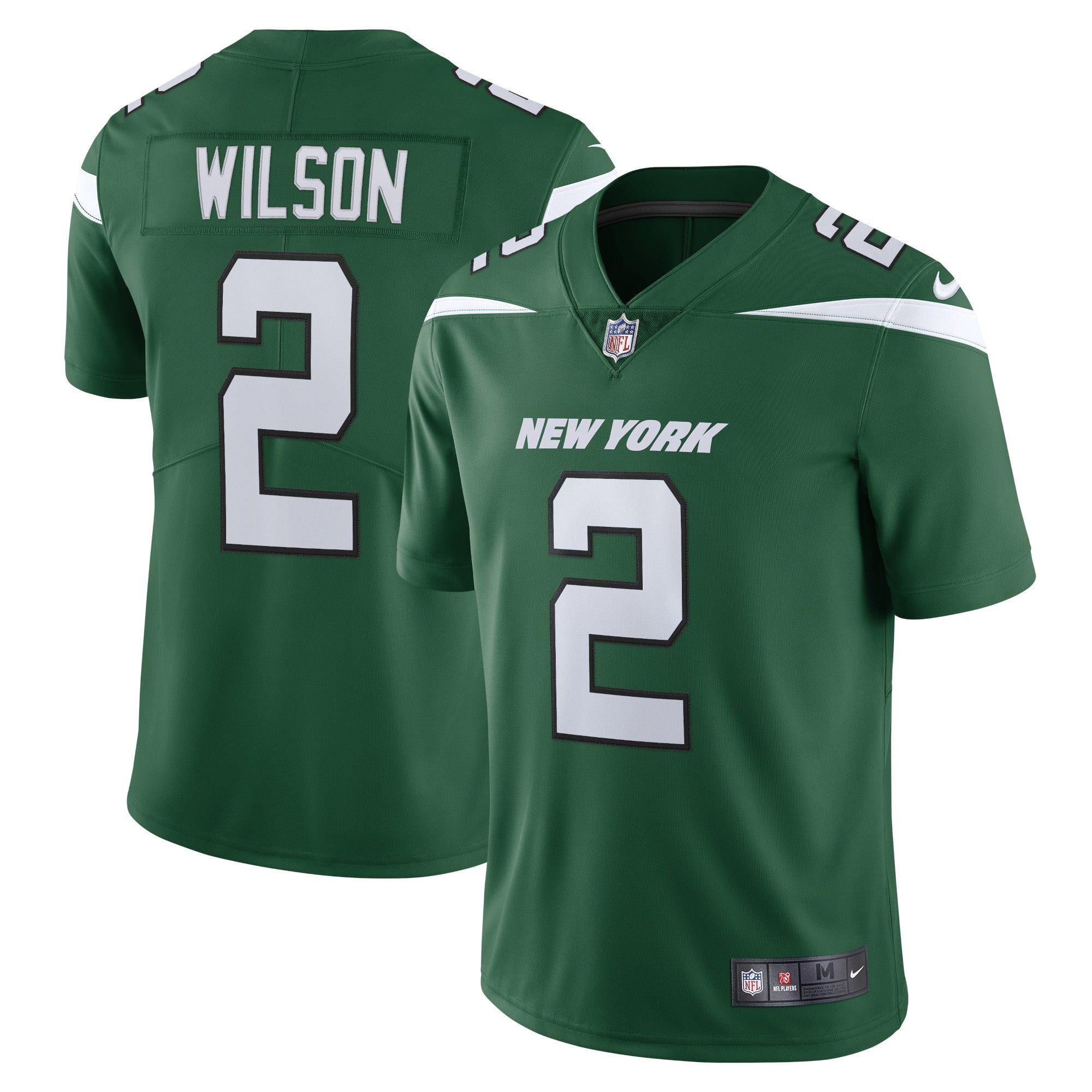Zach Wilson New York Jets Nike Vapor Limited Jersey - Spotlight White/Black/Green - Image 8