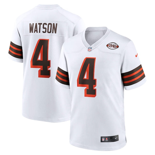 Deshaun Watson Cleveland Browns Nike Alternate Game Jersey - White/Brown - Image 2