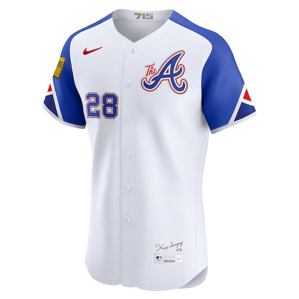 Matt Olson Atlanta Braves Nike City Connect Elite Jersey - White - Image 2