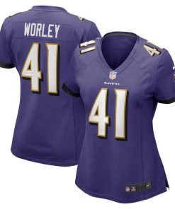 Daryl Worley Baltimore Ravens Nike Women's Game Player Jersey - Purple