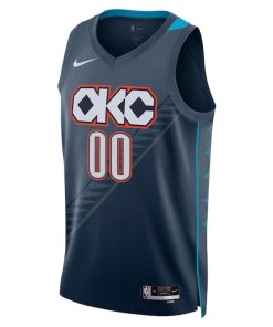 Alternative view of Oklahoma City Thunder Nike Unisex 2025/26 City Edition Swingman Custom Jersey - Blue