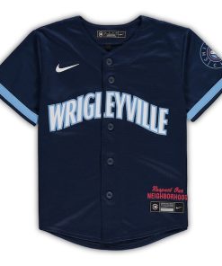 Alternative view of Chicago Cubs Nike Preschool MLB City Connect Replica Team Jersey - Navy