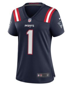 Alternative view of Number 1 Mom New England Patriots Nike Women's Game Jersey - Navy