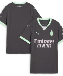 Alternative view of AC Milan Puma Women's 2024/25 Third Replica Jersey - Charcoal/White