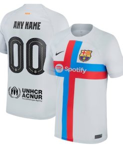 Barcelona Nike 2022/23 Third Breathe Stadium Replica Custom Jersey - Gray