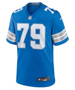 Alternative view of John Cominsky Detroit Lions Nike Team Game Jersey -  Blue