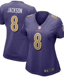 Lamar Jackson Baltimore Ravens Nike Women's Alternate Game Player Jersey - Purple/Black/White