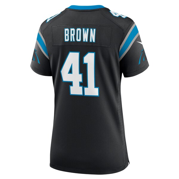 Spencer Brown Carolina Panthers Nike Women's Team Game Jersey - Black - Image 3