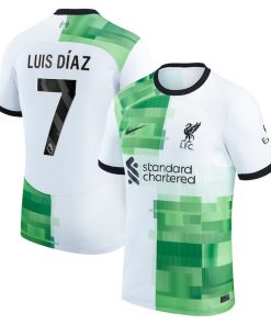 Luis Diaz Liverpool Nike 2023/24 Away Replica Player Jersey - White