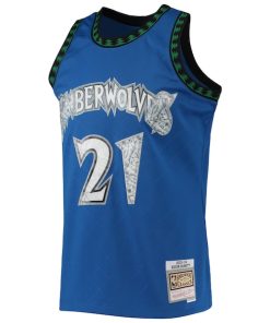 Alternative view of Kevin Garnett Minnesota Timberwolves 2003/04 Hardwood Classics NBA 75th Anniversary Diamond Swingman Jersey - Blue