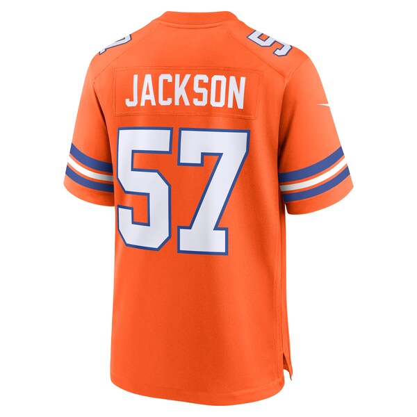 Tom Jackson Denver Broncos Nike Mile High Collection 1977 Throwback Retired Player Game Jersey - Orange - Image 4