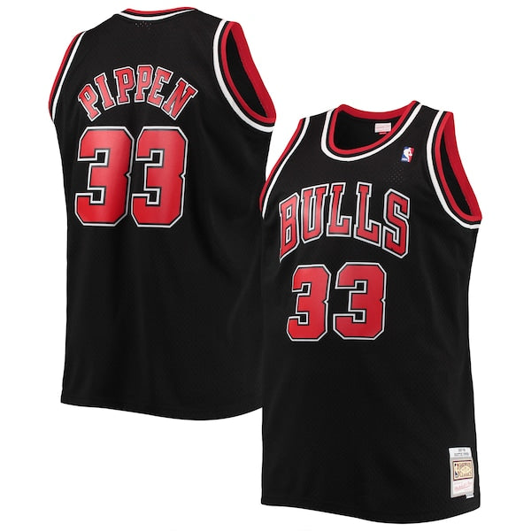 Scottie Pippen Chicago Bulls Big & Tall Hardwood Classics Swingman Jersey - Black/Red