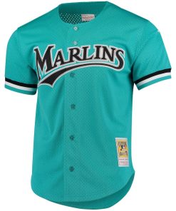 Alternative view of Andre Dawson Florida Marlins Fashion Cooperstown Collection Mesh Batting Practice Jersey - Teal