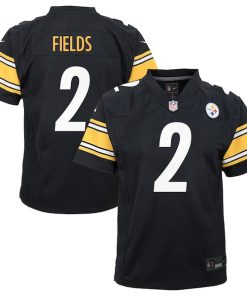Justin Fields Pittsburgh Steelers Nike Youth Team Game Jersey - Black