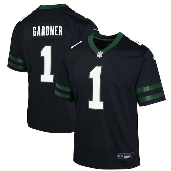 Ahmad Sauce Gardner New York Jets Nike Youth Alternate Game Jersey - Legacy Black/Green/White - Image 2