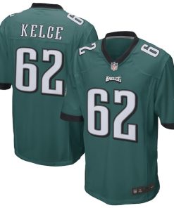 Alternative view of Jason Kelce Philadelphia Eagles Nike Game Jersey - Midnight Green/Kelly Green