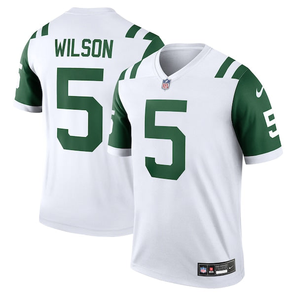 Garrett Wilson New York Jets Nike Classic Alternate Legend Jersey - White - Image 2