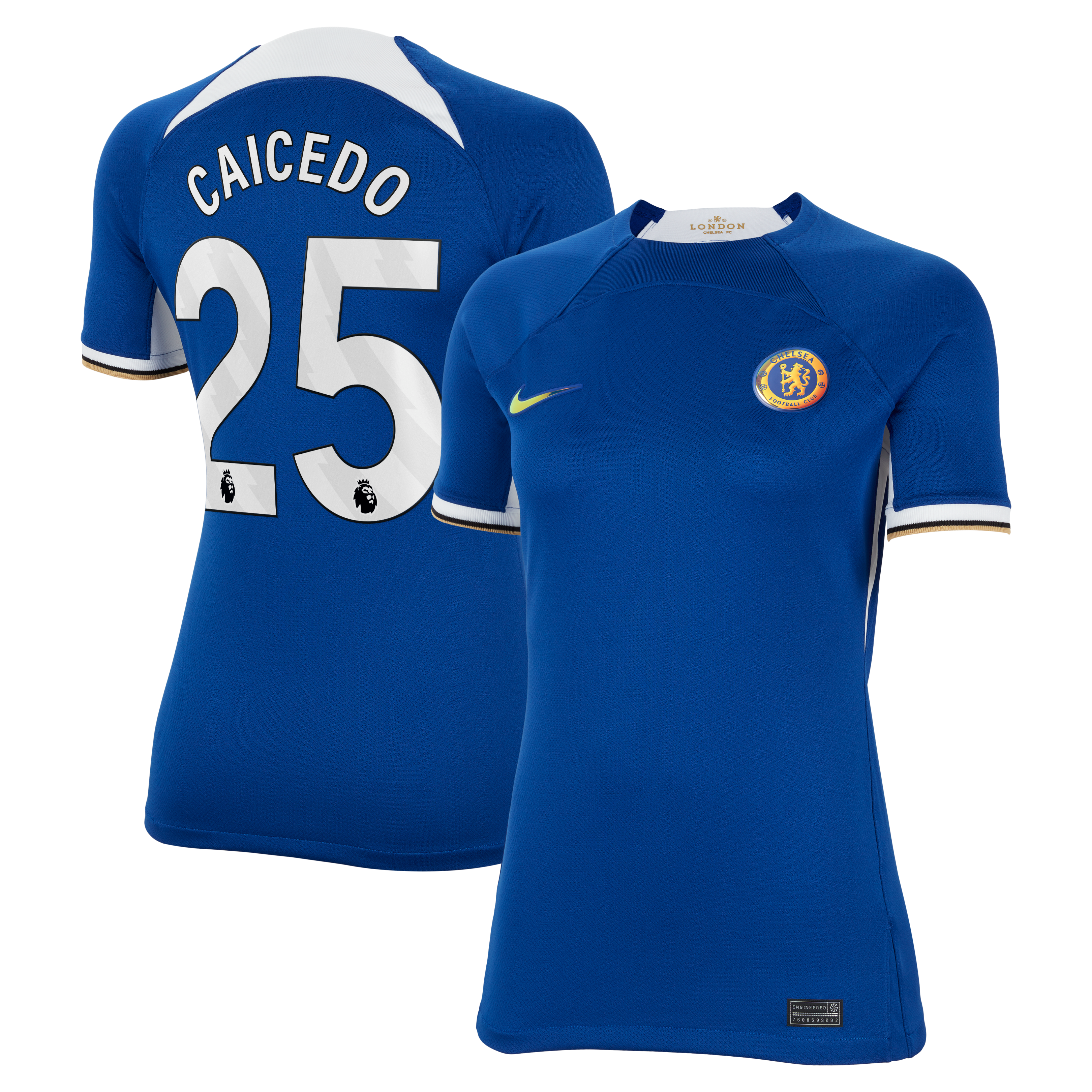 Mois¨¦s Caicedo Chelsea Nike Women's 2023/24 Away Stadium Replica Player Jersey - Navy/Blue - Image 6