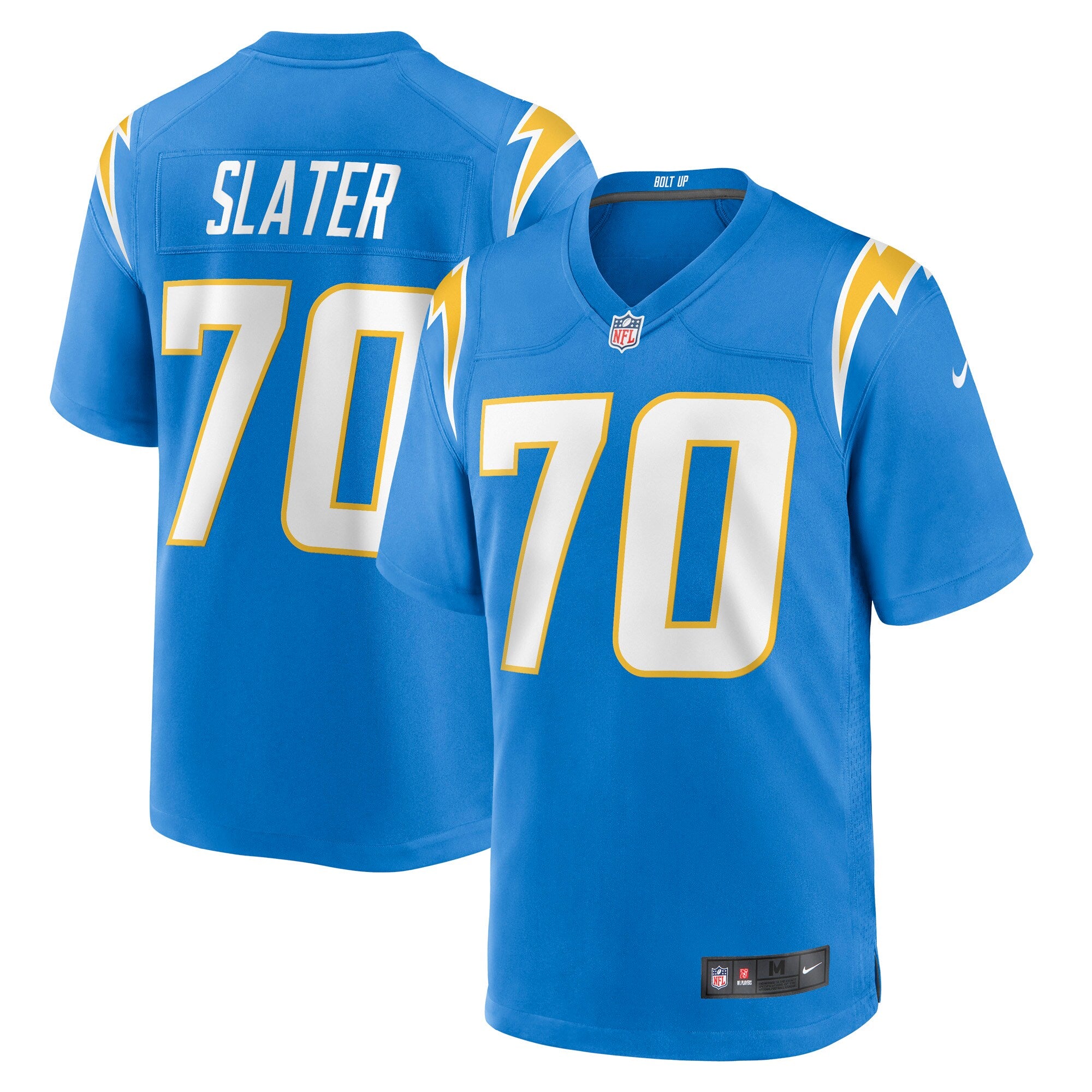 Rashawn Slater Los Angeles Chargers Nike Game Jersey - White/Blue - Image 6