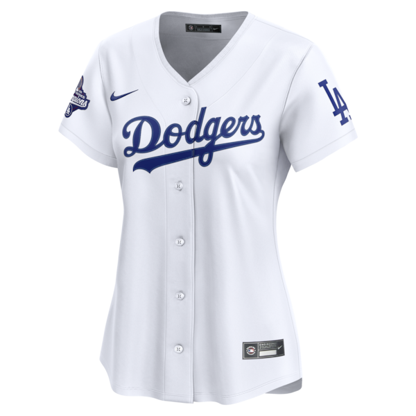 Los Angeles Dodgers Nike Women's Home 2025 World Series Champions Limited Jersey - White - Image 3