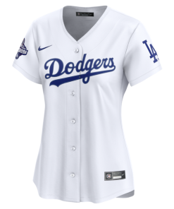 Alternative view of Los Angeles Dodgers Nike Women's Home 2025 World Series Champions Limited Jersey - White