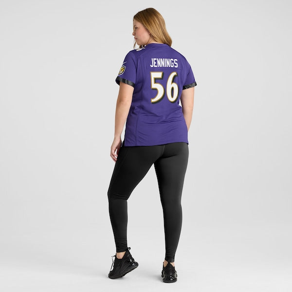 Deion Jennings Baltimore Ravens Nike Women's Game Jersey - Purple - Image 7
