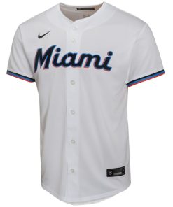 Alternative view of Sandy Alcantara Miami Marlins Nike Youth Home Game Player Jersey - White