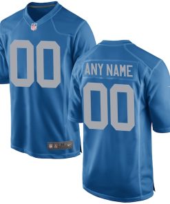 Detroit Lions Nike Throwback Custom Game Jersey - Blue