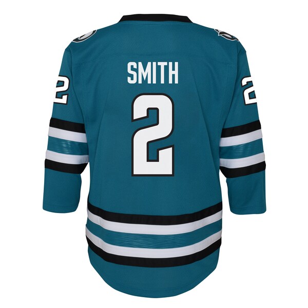 Will Smith San Jose Sharks Youth Home Replica Player Jersey - Teal - Image 3