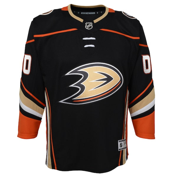 Anaheim Ducks Youth Home Premier Custom Jersey - Black - Image 2