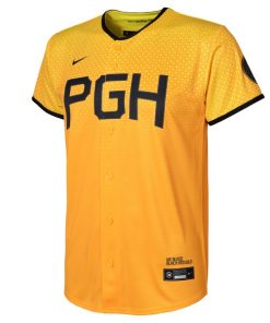 Alternative view of Pittsburgh Pirates Nike Preschool 2023 City Connect Replica Jersey - Gold