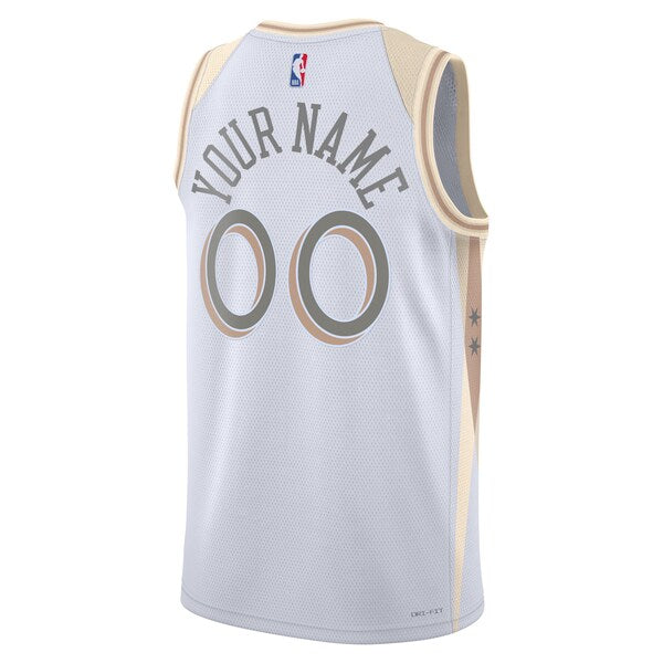 Chicago Bulls Nike Unisex 2024/25 Custom Swingman Jersey - City Edition - White - Image 4