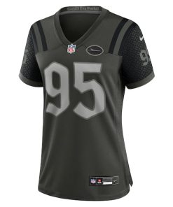 Alternative view of Quinnen Williams New York Jets Nike Women's 2025 Rivalries Collection Game Jersey - Gotham Green