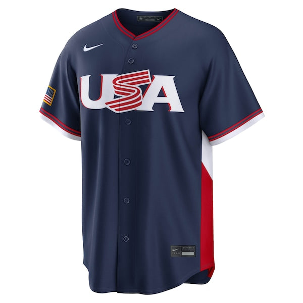 Men's USA Baseball Tarik Skubal Nike 2026 World Baseball Classic Road Stadium Jersey - Navy/White - Image 3
